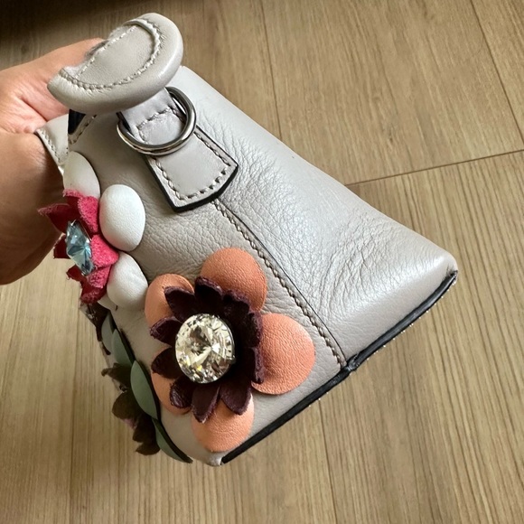 Fendi By The Way Mini Limited Edition Floral Embellished Small Boston Bag - Picture 10 of 13